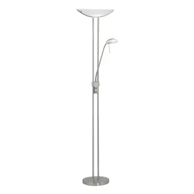 Floor Lamp Light Satin Nickel Shade White Satin Glass Bulb R7S G9 1x230W 1x33W