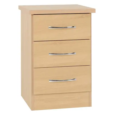 (3 Drawer Bedside) Nevada Bedroom Furniture Range - Sonoma Oak Effect