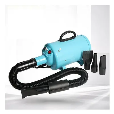 (Blue) 2000W Pet Hair Dryer Kind of Heads Thickered Filter Element&Air Outlet Pipe Mute Operatio