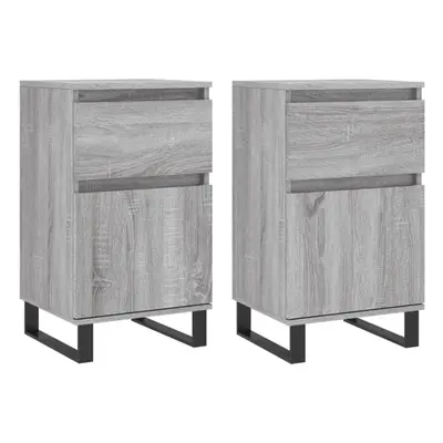 (grey sonoma, pcs) vidaXL Sideboards Storage Cabinet Cupboard pcs Smoked Oak Engineered Wood