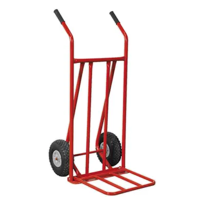 150kg Folding Sack Truck with Pneumatic Tyres - Tubular Steel Construction