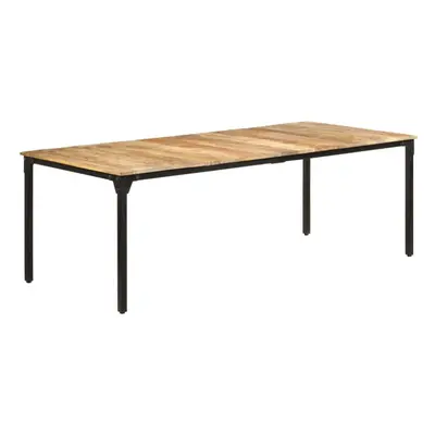 vidaXL Rough Mango Wood Dining Table 220x100x76 cm Kitchen Office Furniture