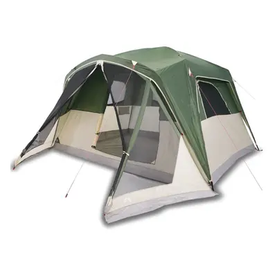 (green, 6-person) vidaXL Family Tent with Porch 6-Person Lightweight Camping Tent Waterproof