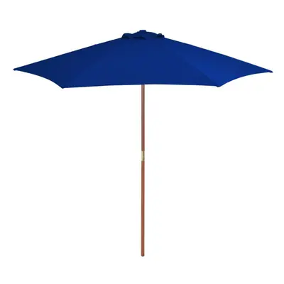 Outdoor Parasol with Wooden Pole Blue cm