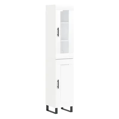 vidaXL Highboard Sideboard Cupboard Storage Cabinet White Engineered Wood