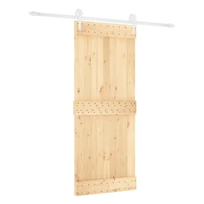 vidaXL Sliding Door with Hardware Set Interior Door Barn Door Solid Wood Pine