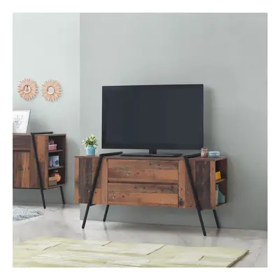 Abbey TV Unit Stand Cabinet Rustic Industrial Living Room Furniture