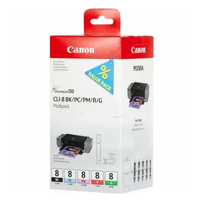 Canon 0620B027 (CLI-8) Ink cartridge multi pack, Pack qty