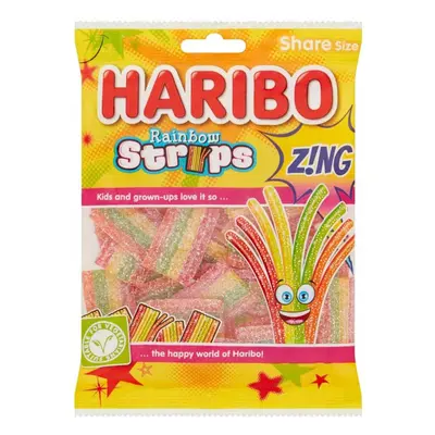 HARIBO Rainbow Strips Zing 1.56kg, bulk sweets, packs of 130g