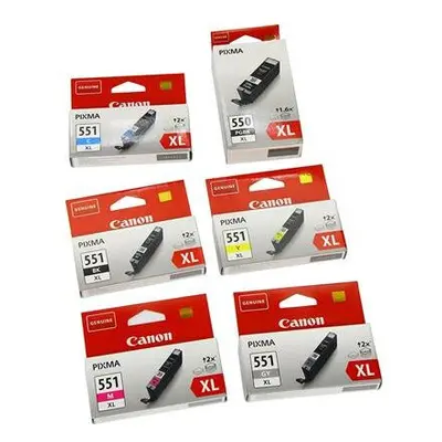 Canon High Yield PGI-550XL,CLI-551XL Ink Cartridges (Pack of 6)