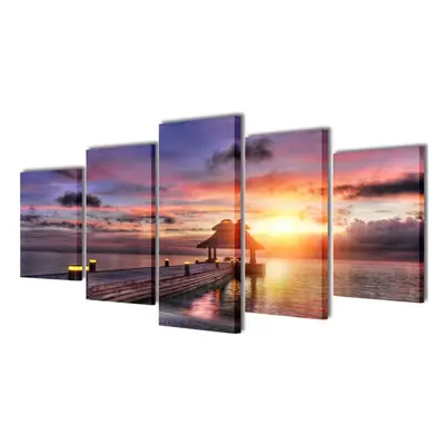 (200 x cm) vidaXL Canvas Wall Print Set Home Artwork 200x100cm/100X50cm Multi Models