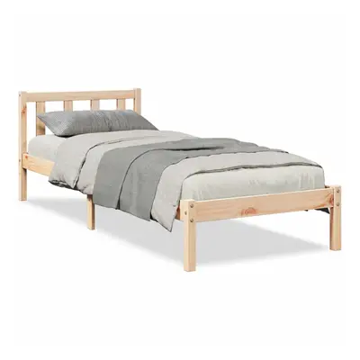 (natural, x cm) vidaXL Bed Frame Home Bedstead Bed Base Mattress Foundation Solid Pinewood