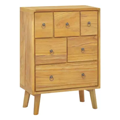 vidaXL Solid Wood Teak Chest of Drawers Wooden Sideboard Storage Side Cabinet