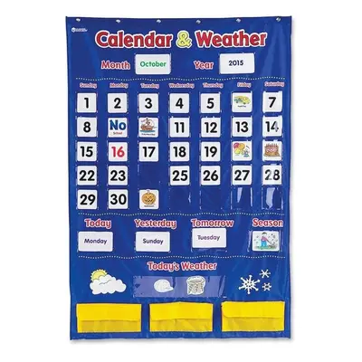 Learning Resources Calendar & Weather Pocket Chart - Multi Color, Piece