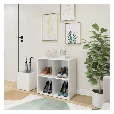 vidaXL Hall Shoe Cabinet White Engineered Wood Home Shoe Storage Organiser