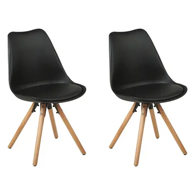 Set of Dining Chairs DAKOTA Black