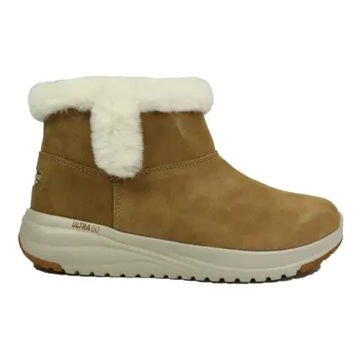 (6 (Adults')) On-the-GO Stellar - Cozy Step | Tan Suede | Women's Warm Ankle Boots