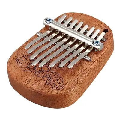 (K-8CA) Key Camphor/Mahogany Mini Kalimbas Thumb Piano with Tuning Hammer