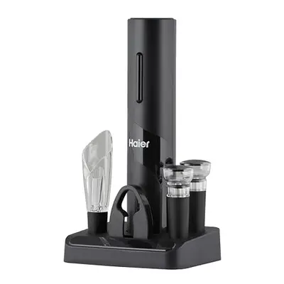 5-in-1 Electric Wine Bottle Opener Kit, Battery-Powered, Includes Tulip Wine Aerator Pourer, Foi