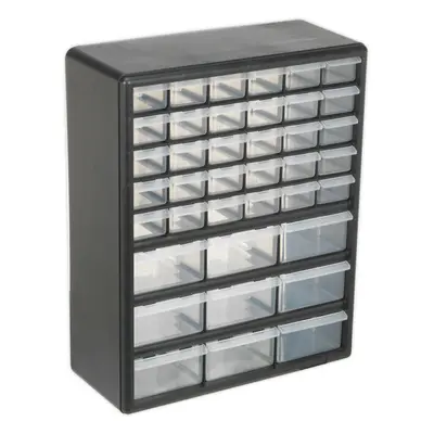 375 x x 470mm Drawer Parts Cabinet - BLACK - Wall Mounted / Standing Box