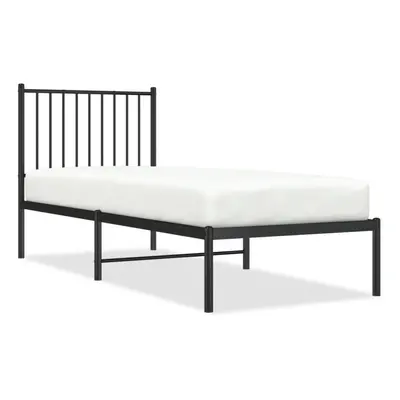 (with headboard, x cm) vidaXL Metal Bed Frame with Headboard and Footboard Bedstead Bed Base Bla