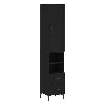 (black, drawers shelves) vidaXL Highboard Sideboard Tall Storage Cabinet Side Cabinet Engineered