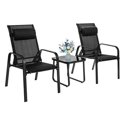 3-Piece Patio Bistro Furniture Set Outdoor Porch Furniture Set