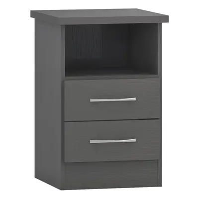 Nevada Bedside Drawer 3D Effect Grey