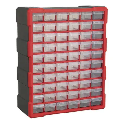 380 x x 475mm Drawer Parts Cabinet - RED - Wall Mounted / Standing Box