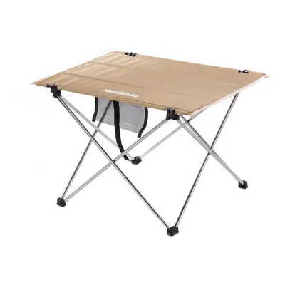 (Khaki, L) Ultralight Aluminum Alloy Portable Folding Picnic Table