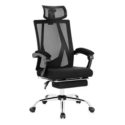 Ergonomic Office Chair w/Retractable Footrest High Back Swivel Chair