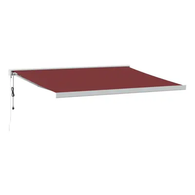 (burgundy and white, x cm) vidaXL Motorised Cassette Awning Retractable Awning Canopy Outdoor Aw