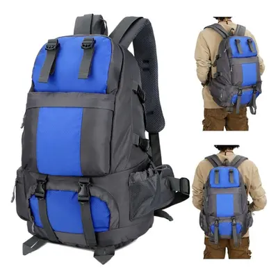 (Blue) 50L Hiking Backpack Waterproof Outdoor Sport Travel Daypack Bag