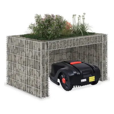 vidaXL Lawn Mower Garage with Raised Bed 110x80x60cm Steel Wire Garden Planter