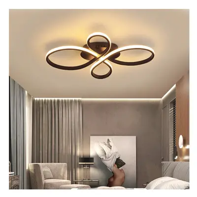 (Coffee, White Light) AC220V-240V 60CM Nordic Style Living Room Ceiling Light Creative Fashion D