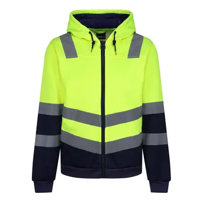 (S, Yellow/Navy) Regatta Mens Pro Hi-Vis Full Zip Jacket