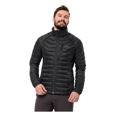 (S, Black) Jack Wolfskin Mens Routeburn Pro Insulated Windproof Stretch Panel Jacket