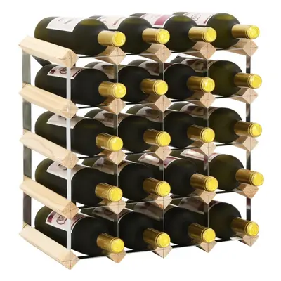 vidaXL Wine Rack Bottle Solid Pinewood Display Holder Storage Cabinet Shelf