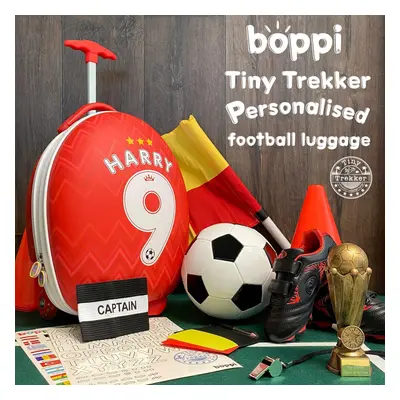 Boppi Tiny Trekker Wheeled Kids Luggage Football Red