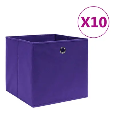 vidaXL Storage Boxes pcs Non-woven Fabric 28x28x28 cm Purple