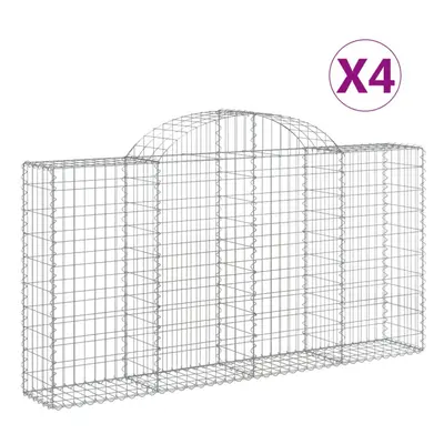 (200 x x 100/120 cm/ pcs) vidaXL Arched Gabion Basket Stone Basket Gabion Retaining Wall Galvani