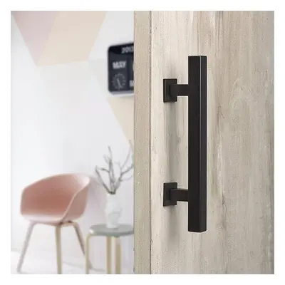 12 Inch Rustic Barn Door Handle for Sliding Door Barn Door Hardware Black Door Pull Plate Antiqu