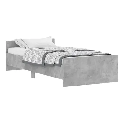 (concrete grey, x cm) vidaXL Bed Frame with Headboard and Footboard Mattress Foundation Bed Base