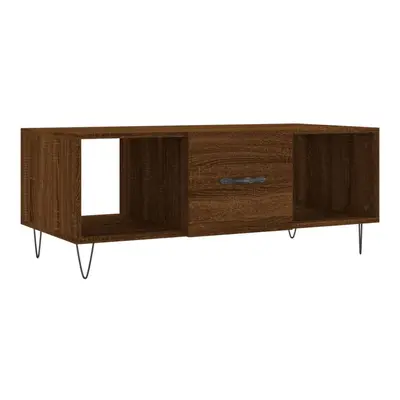 (brown oak) vidaXL Coffee Table Side Table Sofa Table with Storage White Engineered Wood