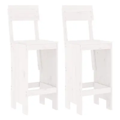 (white pine, x 48.5 x 115.5 cm) vidaXL Bar Stools Garden Stool Wooden Outdoor Chair pcs Solid Wo