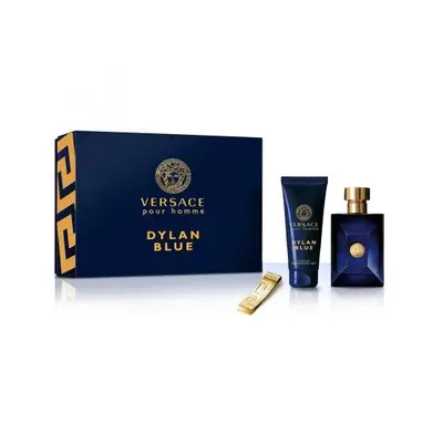 Versace Dylan Blue Pcs Set For Men: 3.4 Eau De Toilette Spray + 3.4 Shower Gel + Versace Money C