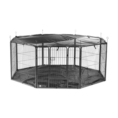 (Large Pet Playpen with Base and Cover) KCT Side Heavy Duty Play Pen with Base and Cover