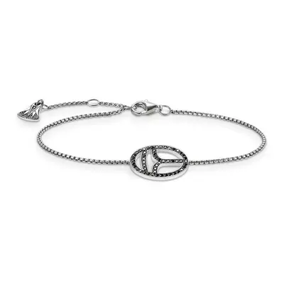 THOMAS SABO Silver Black CZ Scarab Symbol Bracelet A1528-643-11-L19