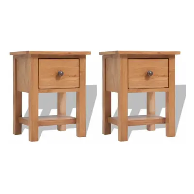 Nightstands pcs 36x30x47 cm Solid Oak Wood