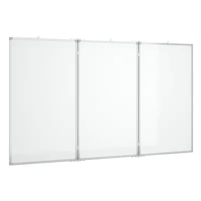 (120 x x 1.7 cm) vidaXL Magnetic Whiteboard Foldable Writing Dry Erase White Board Aluminium